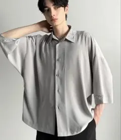クラシカルエルフメン　 衿刺繍ドレープドルマンシャツ