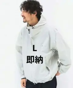 新品　DANTONダントン　ダントン ナイロンフードコート グレージュ Ｌ