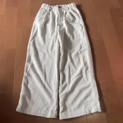 ホワイト　コーデュロイ　長ズボン M 8歳