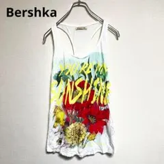 ベルシュカ【美品】タンクトップ　花柄　総柄　白　夏【Mサイズ】のサムネイル