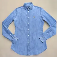 ポロラルフローレン ホースマーク デニムシャツ サイズ0 ダンガリー