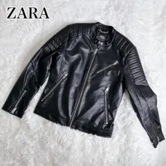 【美品】 ZARA シングル ライダースジャケット M