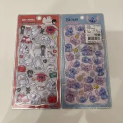 ベイマックス　スティッチ　プチドロップステッカー　2枚セット