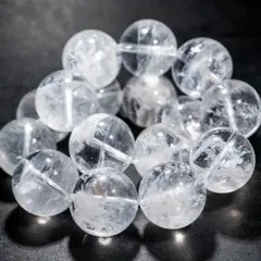 大玉13.5mm 希少雪景色✨ホワイトガーデンクォーツ ブレスレット 1445 