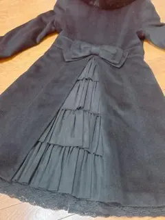 R・F バックティアードコート　バックリボン　38 黒