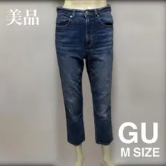 美品 GU テーパードアンクルジーンズ Mサイズ ブルー
