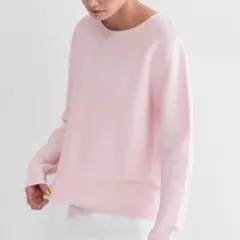 OPAQUE.CLIP ボートネックガーターニット ライトピンク L