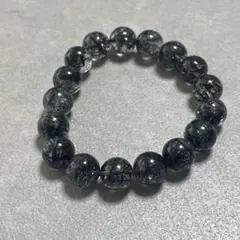 本物】希少 ブラックルチルクォーツ 9mm トルマリンではありません