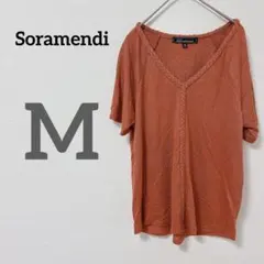 Soramendi 【M】半袖 Tシャツ カットソー 夏 シャツ Vネック