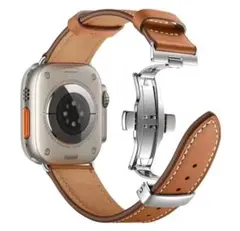 AppleWatch バンド 44/45/46/49mm Dバックル 高級レザー