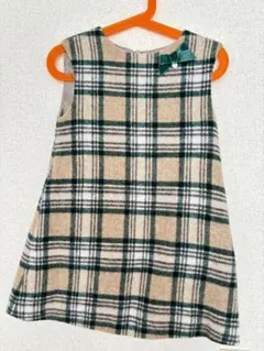 タルティーヌエショコラ　チェック柄ワンピース 110