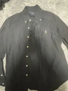 【美品】ポロラルフローレン ボタンダウンシャツ 黒 M クラシックフィット