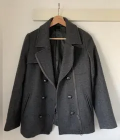 【送料込み】　Pコート ピーコート　グレー