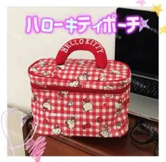 海外限定 サンリオ ハローキティ ポーチ 大容量 メイク 化粧 小物入れ Aのサムネイル