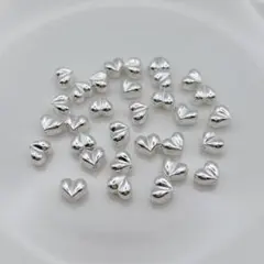 メタルパーツ スペーサー ハート シルバー 金属パーツ 90p