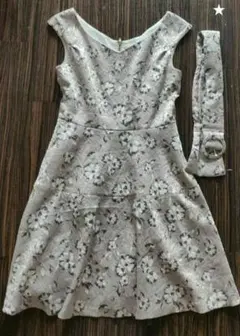 JILLbyJILLSTUART フラワーデザイン ノースリーブ 半袖ワンピース