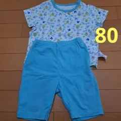 ユニクロ　ベビー　半袖　半ズボン　パジャマ　ハチ　80cm