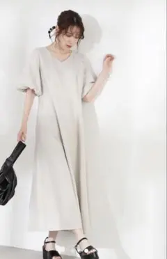 N.ナチュラルビューティーベーシック　バックシャンワンピース　Sサイズ