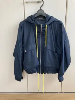 ZARA BASIC ウインドブレーカー　ネイビー　アウター　ブルゾン