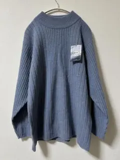 LB COMPANY 毛（ラム）100%ハイネックセーター ブルー M