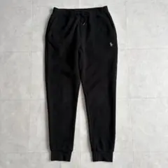 POLO RALPH LAUREN ジョガーパンツ 黒 XS 裏起毛 ポニー刺繍