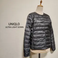 UNIQLO ウルトラライトダウンノーカラージャケット レディース カーキ S