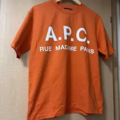 IENA購入A.P.C. ロゴプリント Tシャツ オレンジ XSのサムネイル