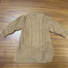 baby GAP ベージュ ケーブル編み ニットセーター 1