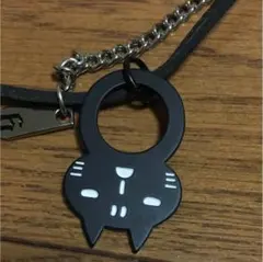 ミントネコ 黒プレートネックレスのサムネイル