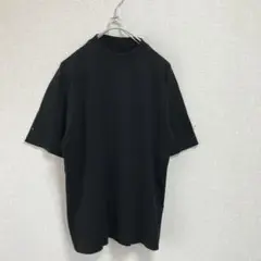 【トータス】ブラック ラウンドネック Tシャツ シンプル 無地 L