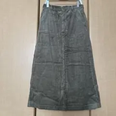 再お値下げ　新品タグつきサマンサモスモスコーデュロイボックスロングスカートカーキ