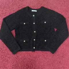 ナチュラルビューティーベーシックツイーディーモールニットカーディガン