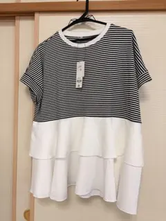 ボーダー チュニック 半袖 XLサイズ