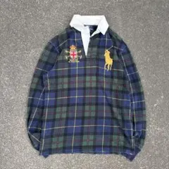 希少 90s ポロバイラルフローレン チェック ラガーシャツ ポロシャツ y2k