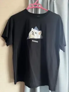 KOUME 猫 プリント 半袖 Tシャツ ブラック しまむら