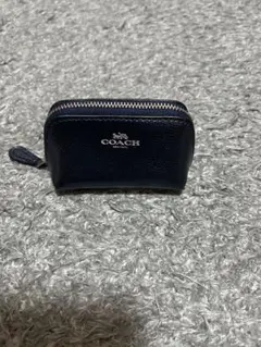 美品、COACH (コーチ)　ミニポーチ　ネイビー