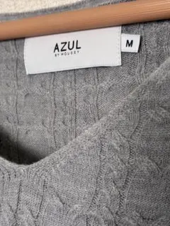 AZUL by MOUSSY グレー Vネックニット M