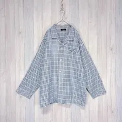 【DAKS】長袖 ネルシャツ 羽織り チェック柄 カジュアル ゆったり L