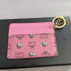 MCM パスケース 定期入れ ピンク チェリー柄