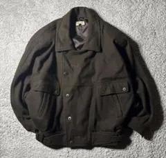 ヴィンテージ　ウールジャケット　ブルゾン　ユニセックス　90s 単丈　茶色　古着