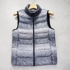 ★ユニクロ UNIQLO ウルトラライトダウンベスト ニット転写プリント(M)
