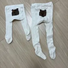 babyGap ベビータイツ 白 くま 白2枚セット