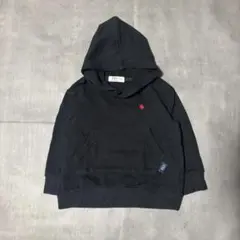 POLO Baby パーカー ロゴ刺繍 フード付 ブラック キッズ サイズ90