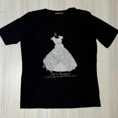 MARINA RINALDI ドレス刺繍 ブラック Tシャツのサムネイル