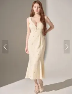 ら Jewels sifeel アイボリー ドレス JEWELS sifeel ドレス Sサイズ アイボリー(白)