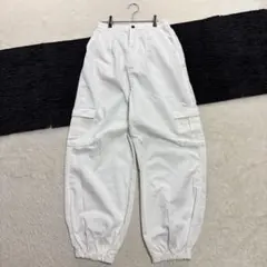 ウィゴー/F/白/イージーカーゴパンツ/裾ゴム/ハイウエスト/春夏/カジュアル