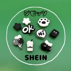 SHEIN クロックス用ジビッツチャーム 9個セット①星・吹き出しロゴetc.のサムネイル