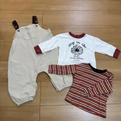 ◎匿名配送◎ベビー服 80サイズ　オーバーオールとTシャツセット
