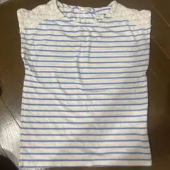 GLACHER M レース付きストライプタンクトップ