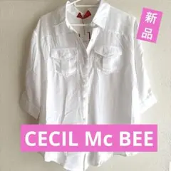 ★新品タグ付き★CECIL Mc BEE★ホワイトボタンアップシャツ Mサイズ★